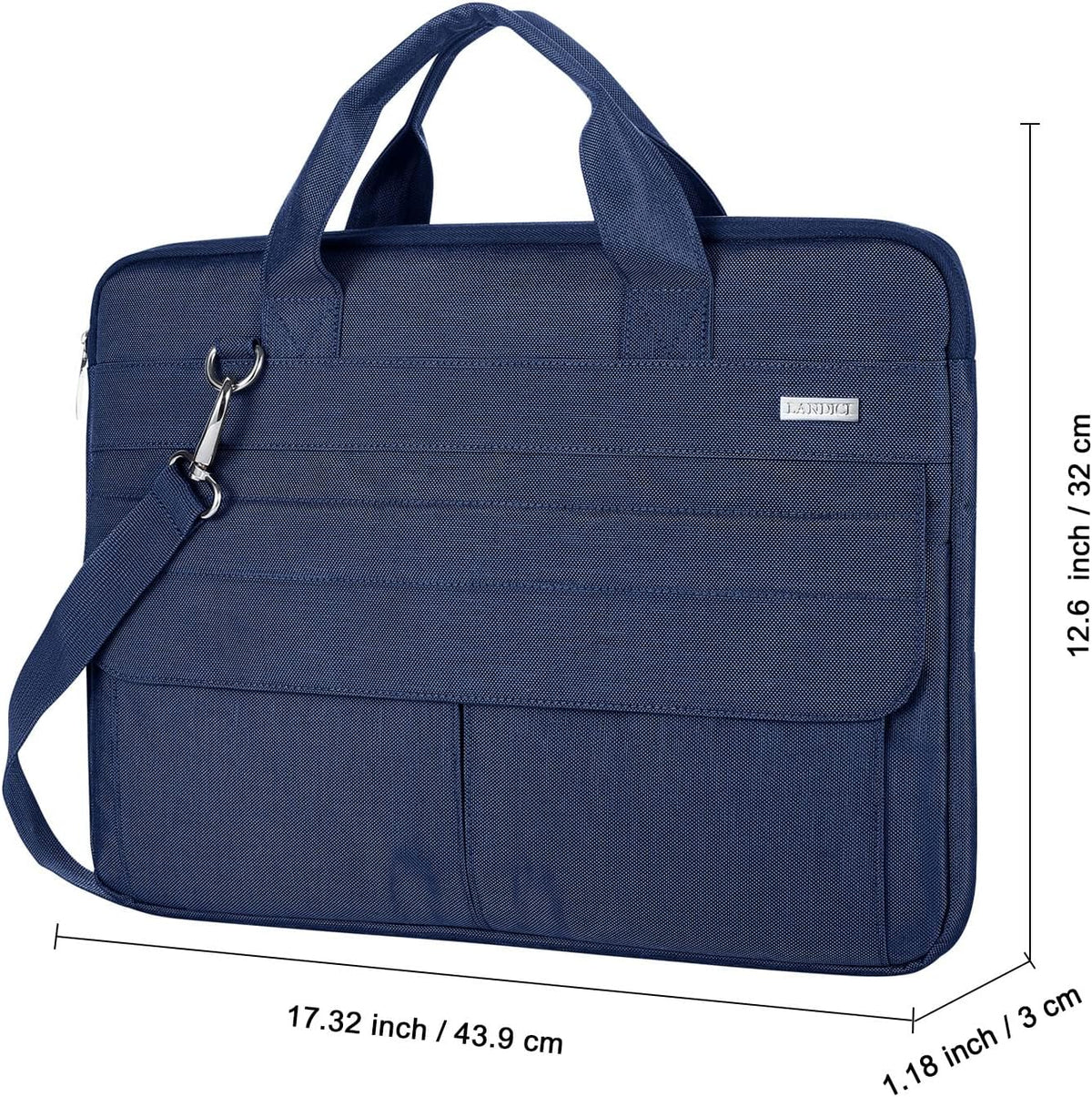 17.3 Inch Waterproof Laptop Bag with Shoulder Strap, Blue