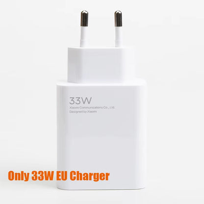 Original  Charger 33W Fast Turbo Charge 6A Type C Cable for Mi 10T POCO X3 NFC X4 Redmi K30 K40 Note 9 10 11 Pro