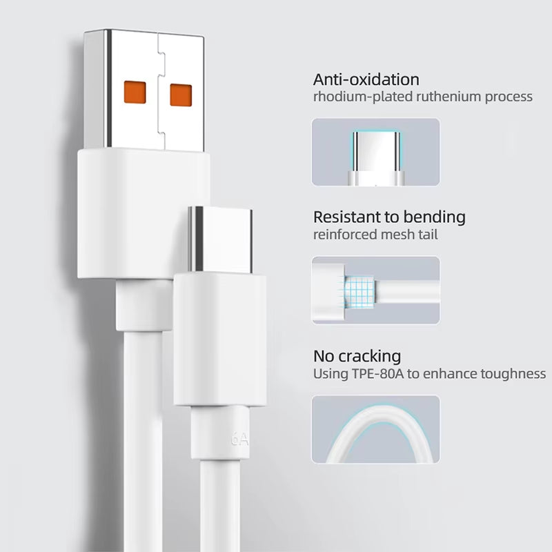 Original  Charger 33W Fast Turbo Charge 6A Type C Cable for Mi 10T POCO X3 NFC X4 Redmi K30 K40 Note 9 10 11 Pro