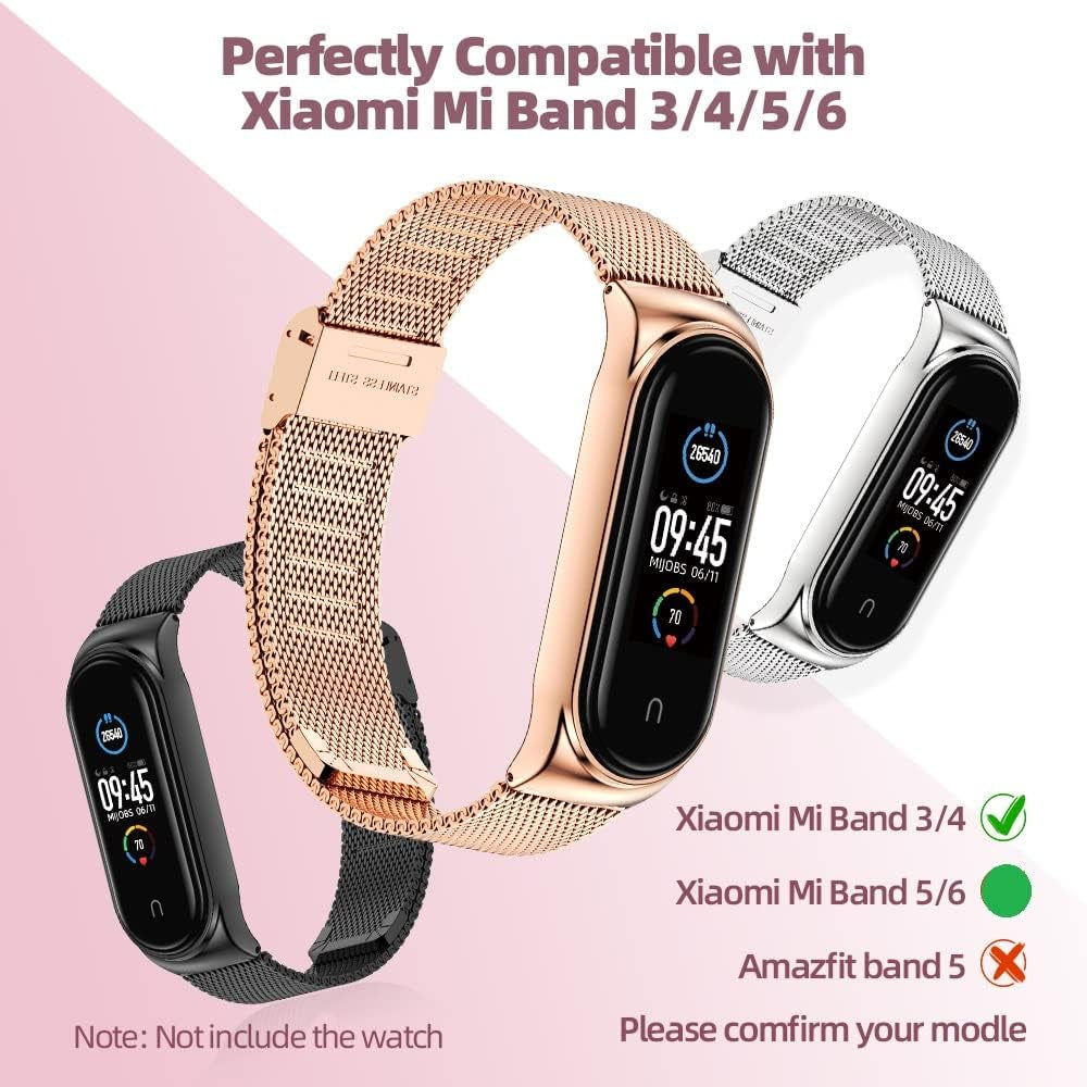 Strap for Xiaomi Mi Band 5 Mi Band 6 Breathable Replacement Strap for Band 4/Mi Band 3 Smartwatch Straps Wristband Bracelet for Women Men
