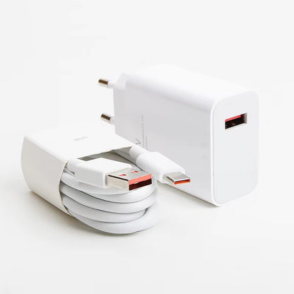 Original  Charger 33W Fast Turbo Charge 6A Type C Cable for Mi 10T POCO X3 NFC X4 Redmi K30 K40 Note 9 10 11 Pro