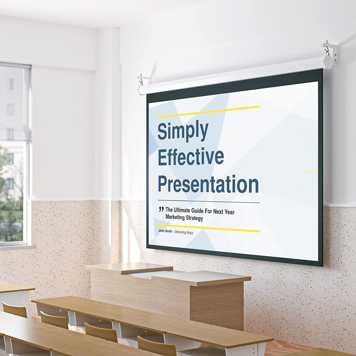 Universal Projector Screen Ceiling Mount, Holds up to 66 Lbs