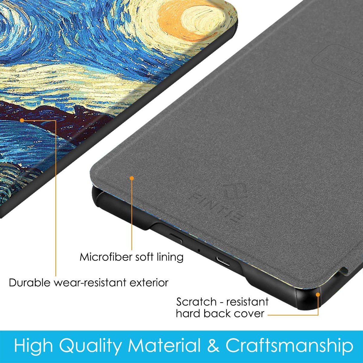 Slimshell Case for 6" Kindle Paperwhite 10Th Gen 2018, Starry Night