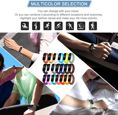 20 Pieces Strap Replacement Compatible with Xiaomi Mi Band 7/6 / 5 and Amazfit Band 5, Bands for Xiaomi Mi Band 7 Bracelet Wristbands Accessories for Mi Fit 6 Straps (20 Colors)