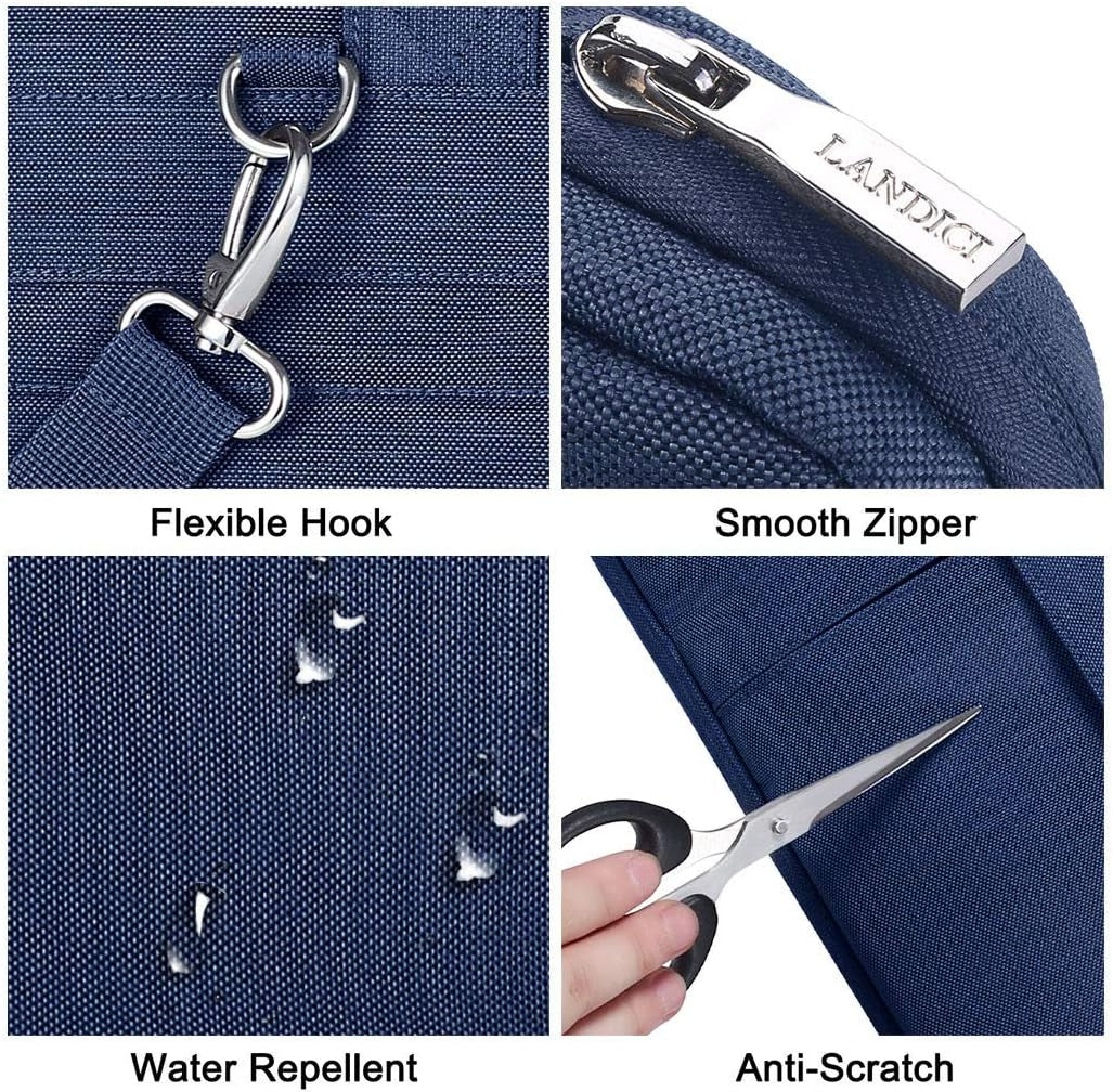 17.3 Inch Waterproof Laptop Bag with Shoulder Strap, Blue