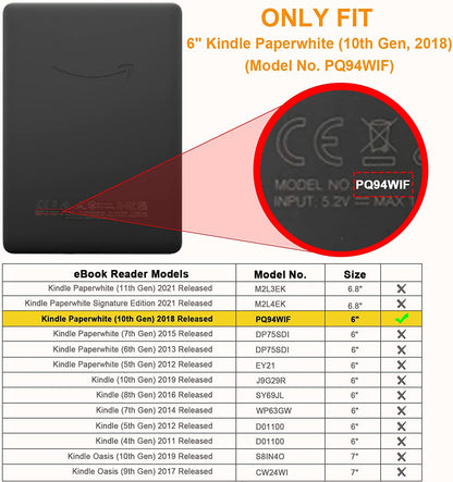 Slimshell Case for 6" Kindle Paperwhite 10Th Gen 2018, Starry Night