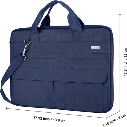 17.3 Inch Waterproof Laptop Bag with Shoulder Strap, Blue